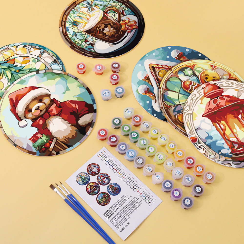 Christmas Holiday Paint By Numbers Placemat Set-zoom-8