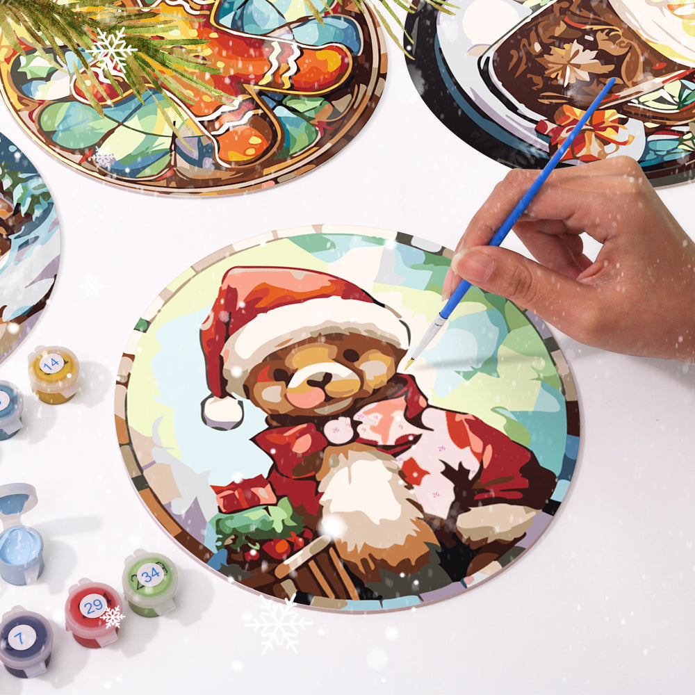 Christmas Holiday Paint By Numbers Placemat Set-11