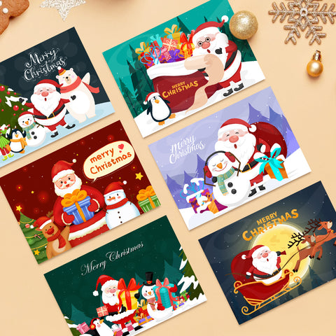 Paint by Numbers Christmas Cards - 6 Cards