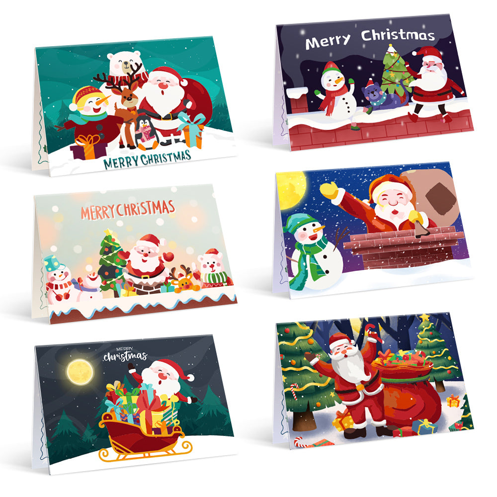 Paint by Numbers Christmas Cards - 6 Cards-11