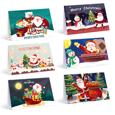 Paint by Numbers Christmas Cards - 6 Cards