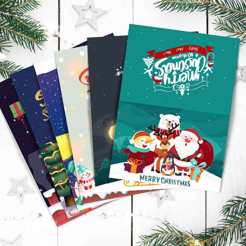 Paint by Numbers Christmas Cards - 6 Cards-zoom-
