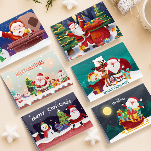 Paint by Numbers Christmas Cards - 6 Cards