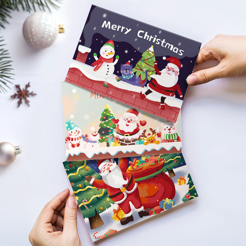 Paint by Numbers Christmas Cards - 6 Cards-zoom-