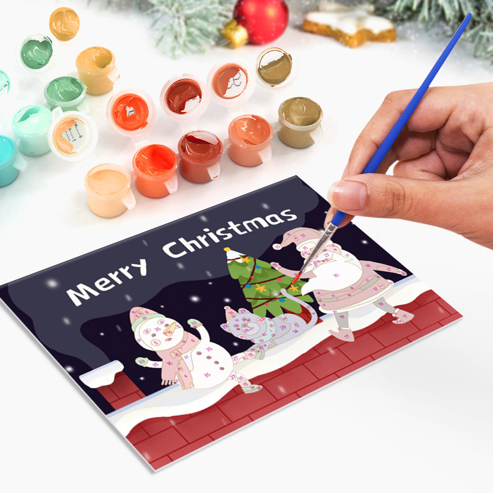 Paint by Numbers Christmas Cards - 6 Cards-8