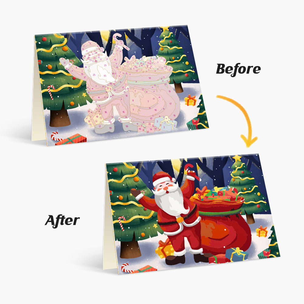 Paint by Numbers Christmas Cards - 6 Cards-zoom-2