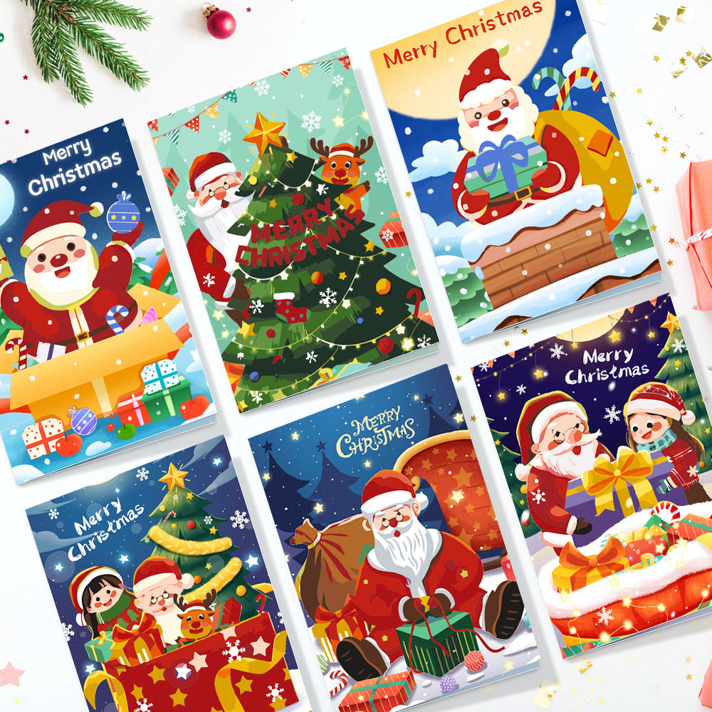 Paint by Numbers Christmas Cards - 6 Cards-14