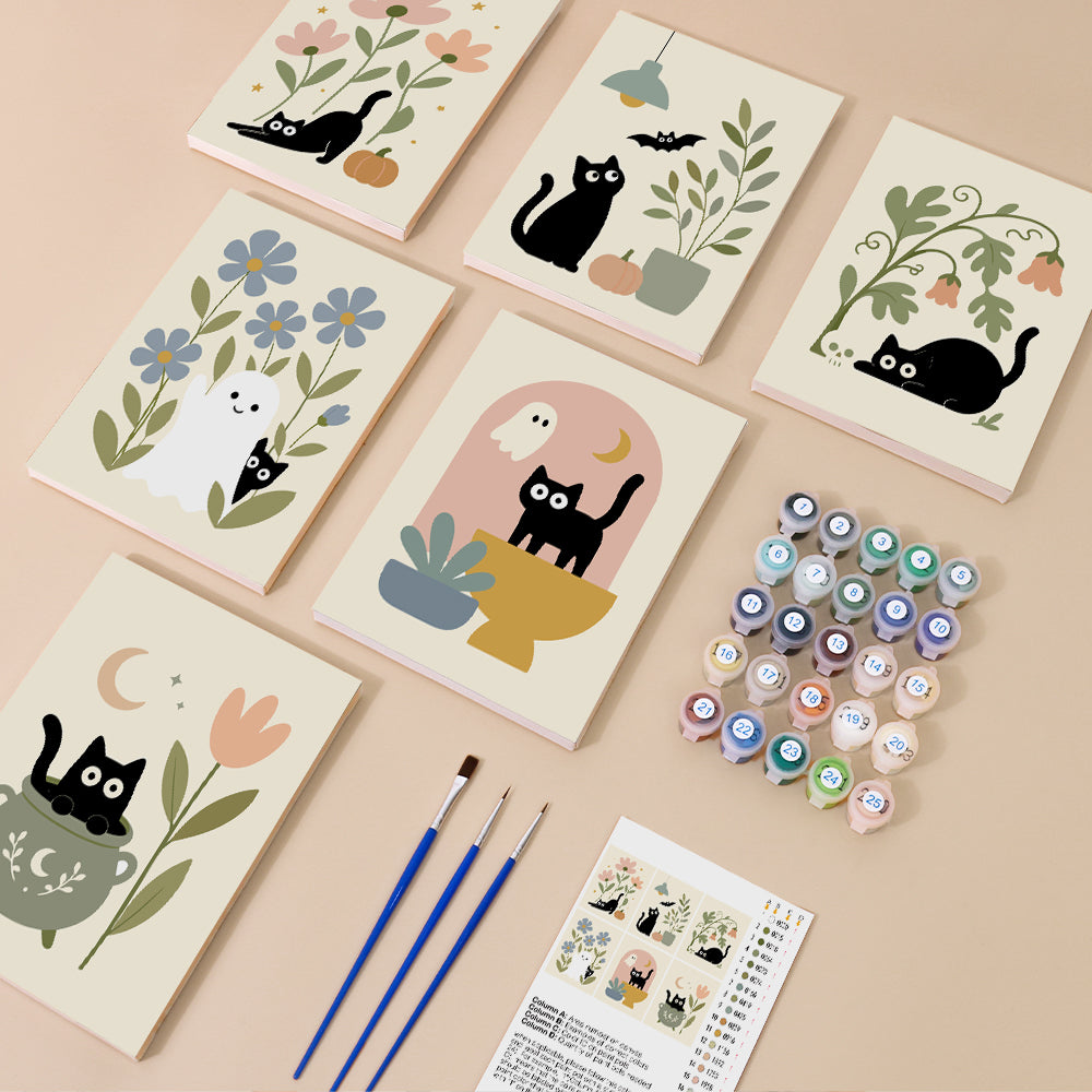 Botanical Black Cats Mini Set-zoom-2