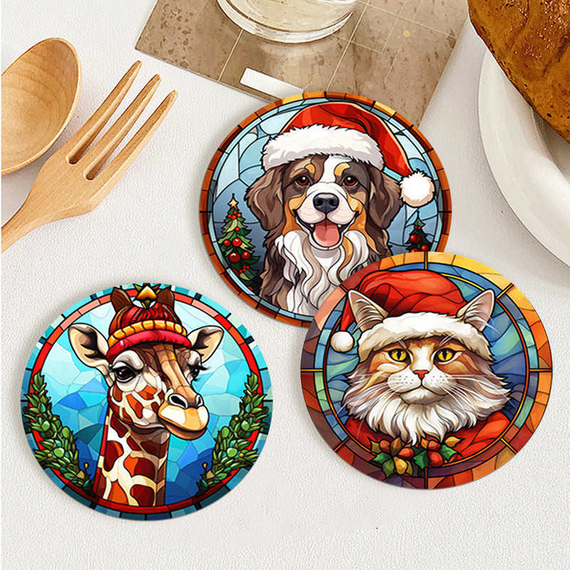 Merry Christmas Paint By Numbers Coaster Set-zoom-