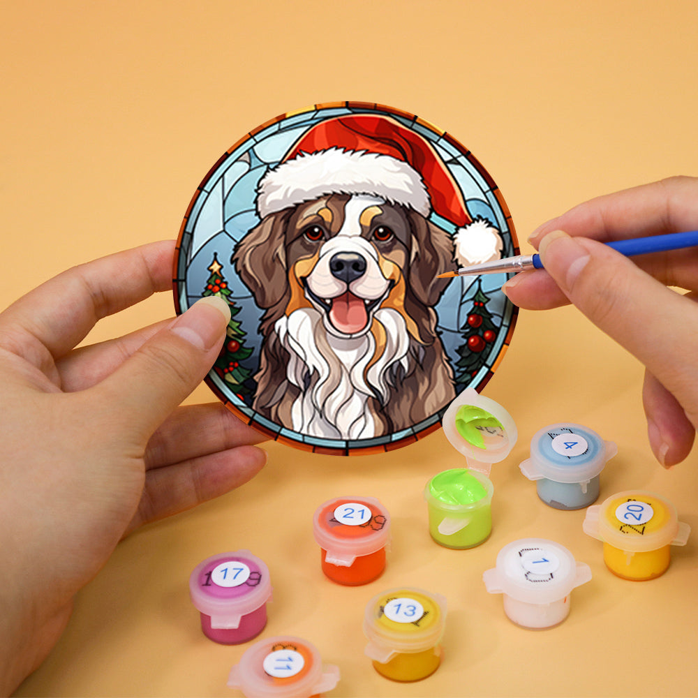 Merry Christmas Paint By Numbers Coaster Set-zoom-7