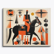 Abstract Rider on Horse Paint by Numbers Kit
