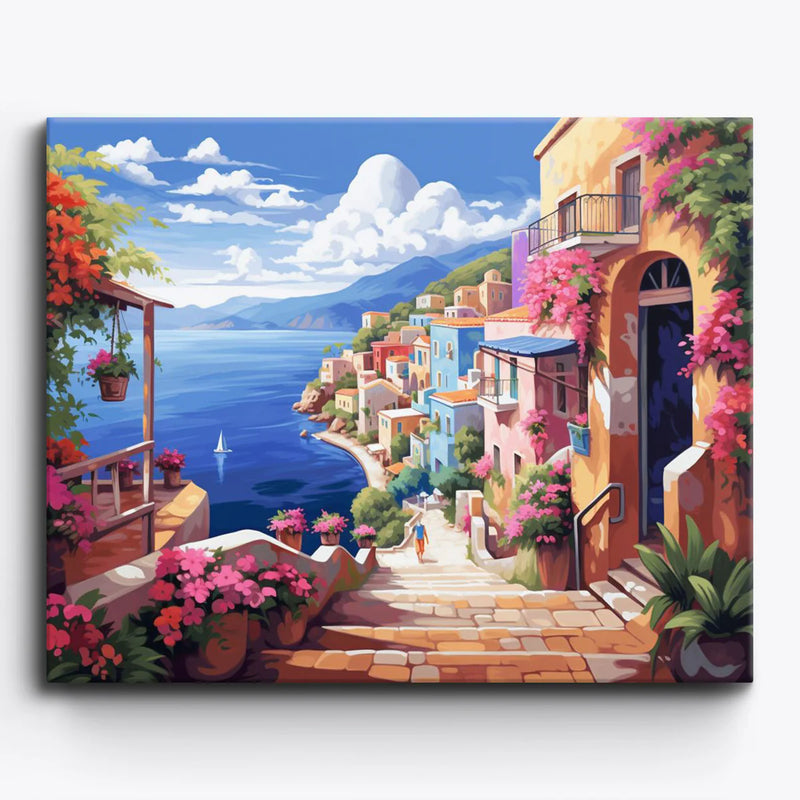 Amalfi Coast Paint by Numbers Kit-zoom-