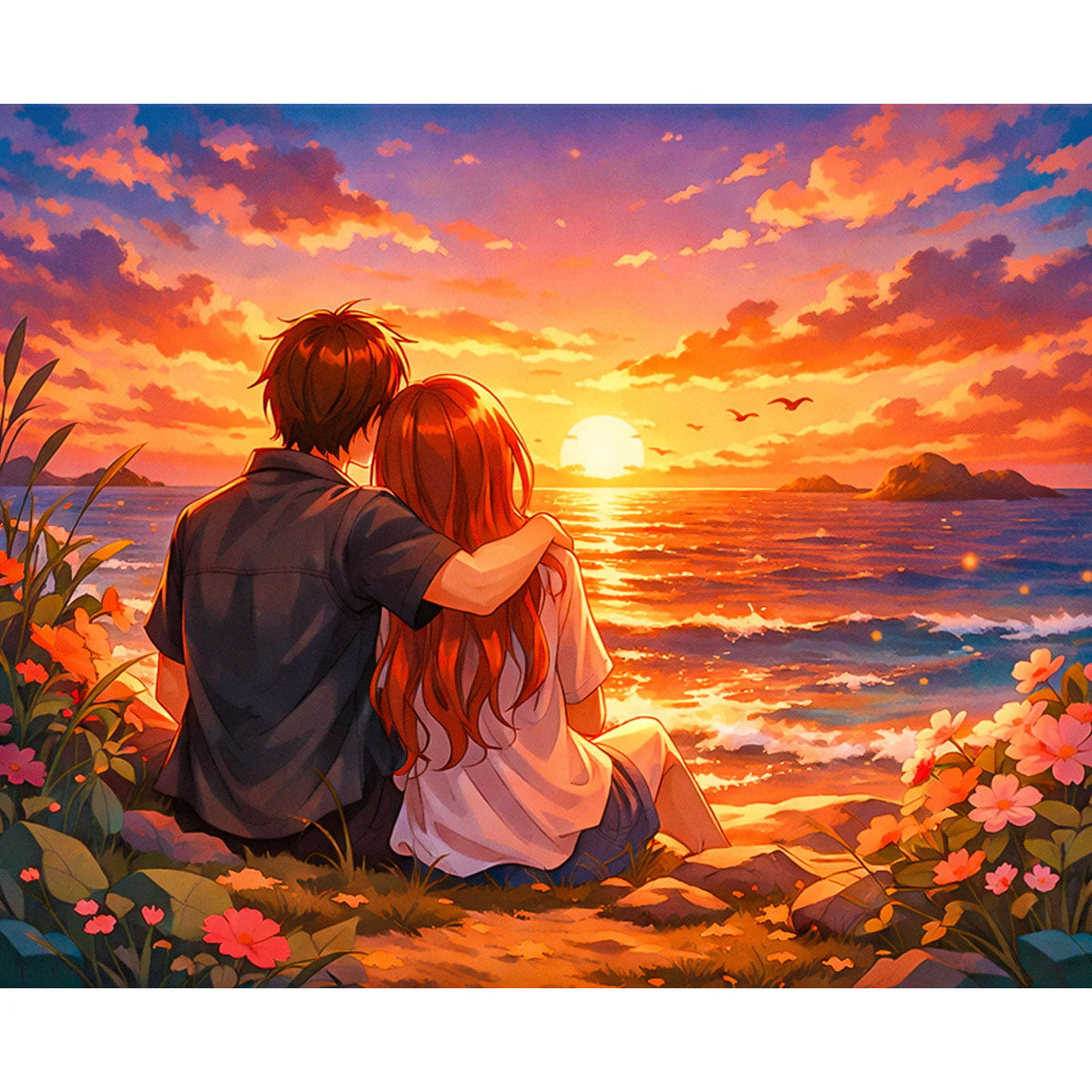 Sunset Couple Paint by Numbers Kit-2