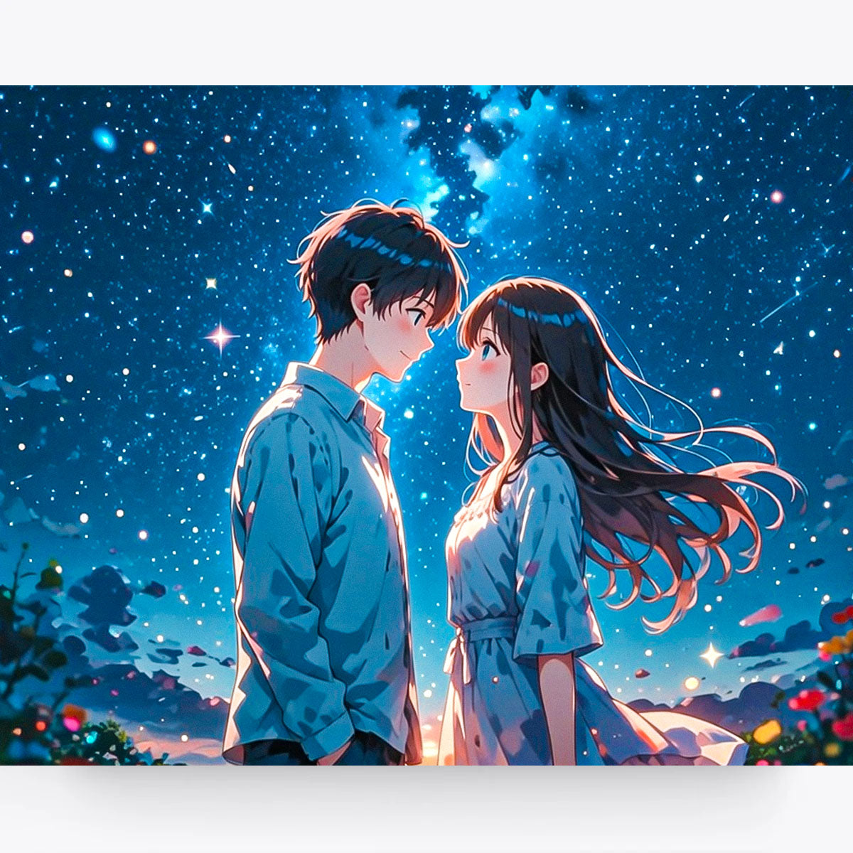 Starlight Anime Couple Paint by Numbers Kit-zoom-2
