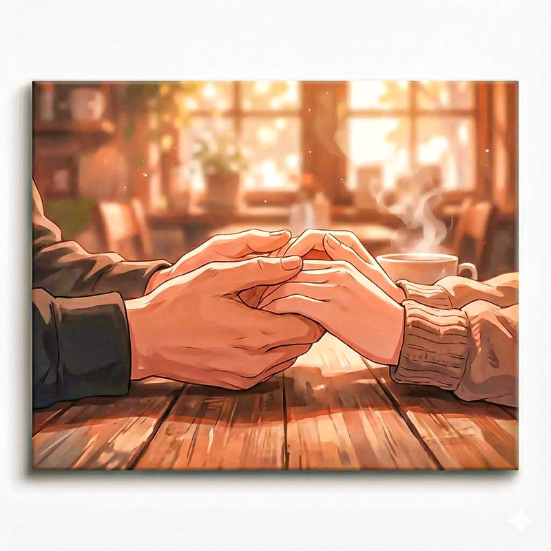 Holding Hands Moment Paint by Numbers Kit-zoom-