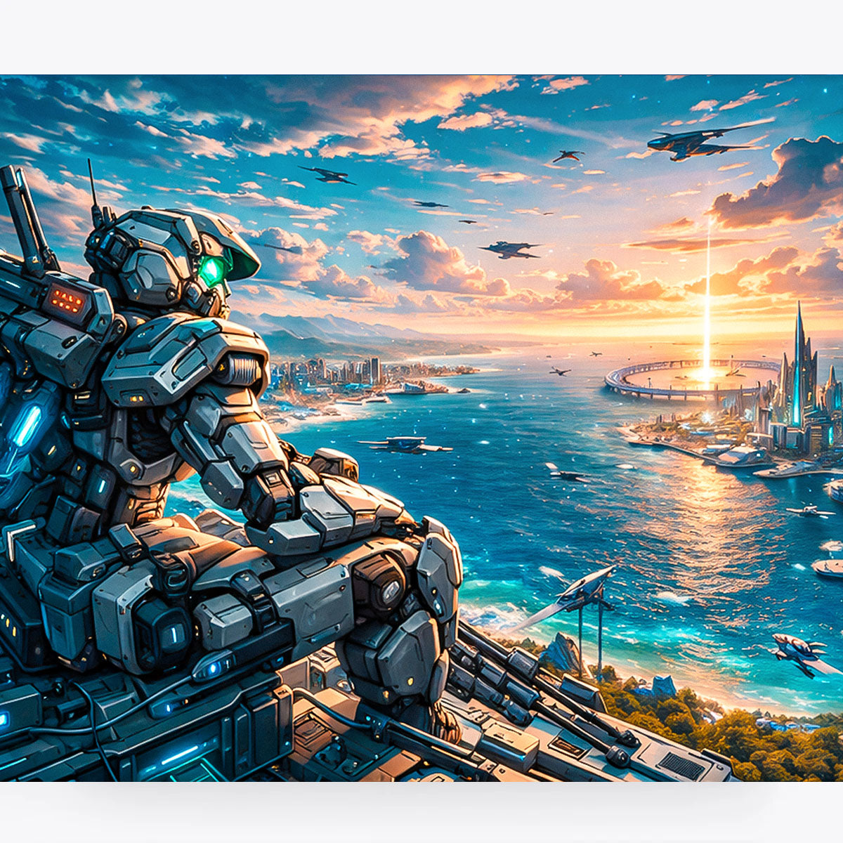 Coastal Watch Mecha Paint by Numbers Kit