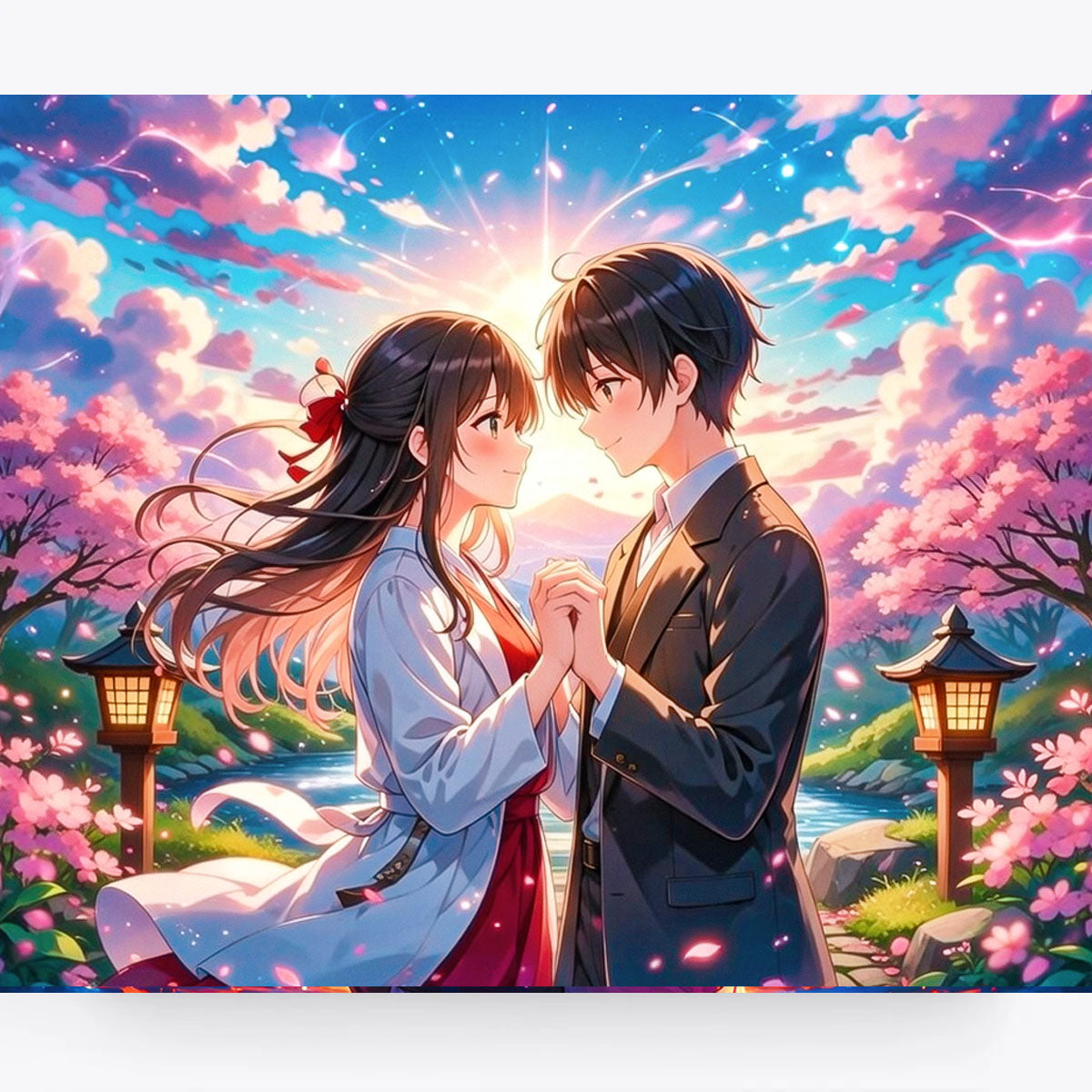 Anime Sakura Garden Romance Paint by Numbers Kit