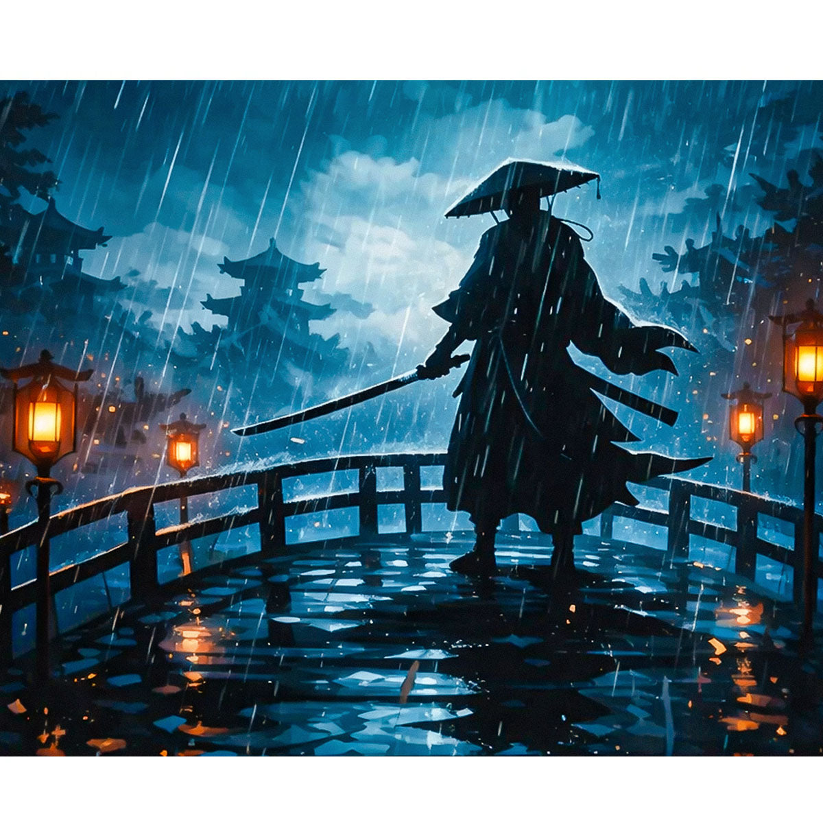 Rainwalker Bridge Warrior Paint by Numbers Kit-2