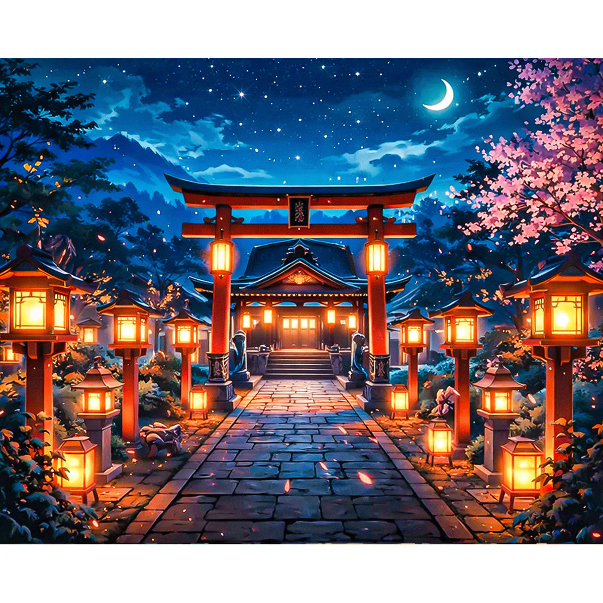 Lantern Gate Shrine Path Paint by Numbers Kit