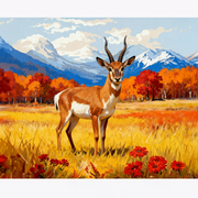 Autumn Antelope Paint by Numbers Kit