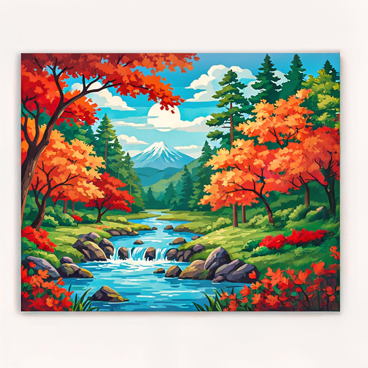 Autumn Forest River Paint by Numbers Kit-zoom-1