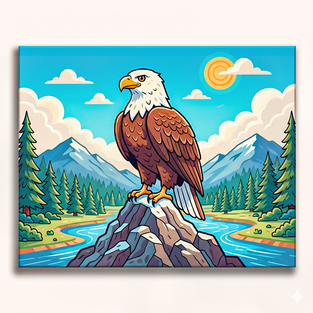 Majestic Eagle Paint by Numbers Kit-1