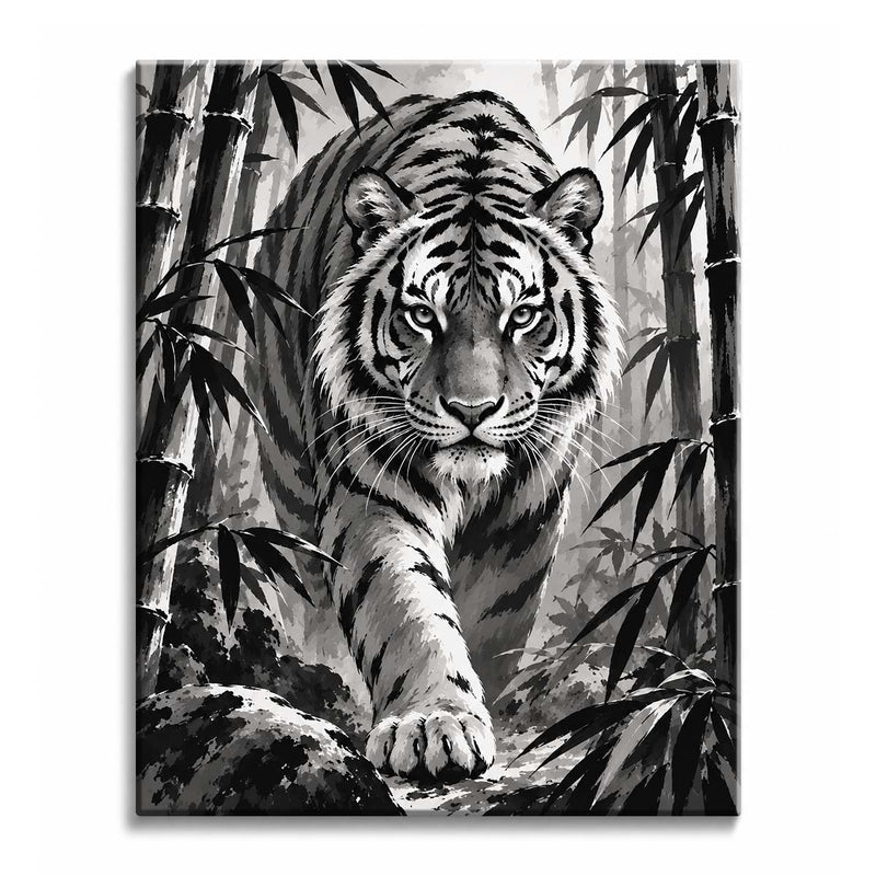 Bamboo Tiger Paint by Numbers Kit-zoom-