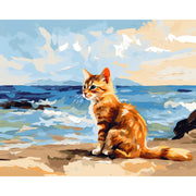 Beach Kitten Paint by Numbers Kit