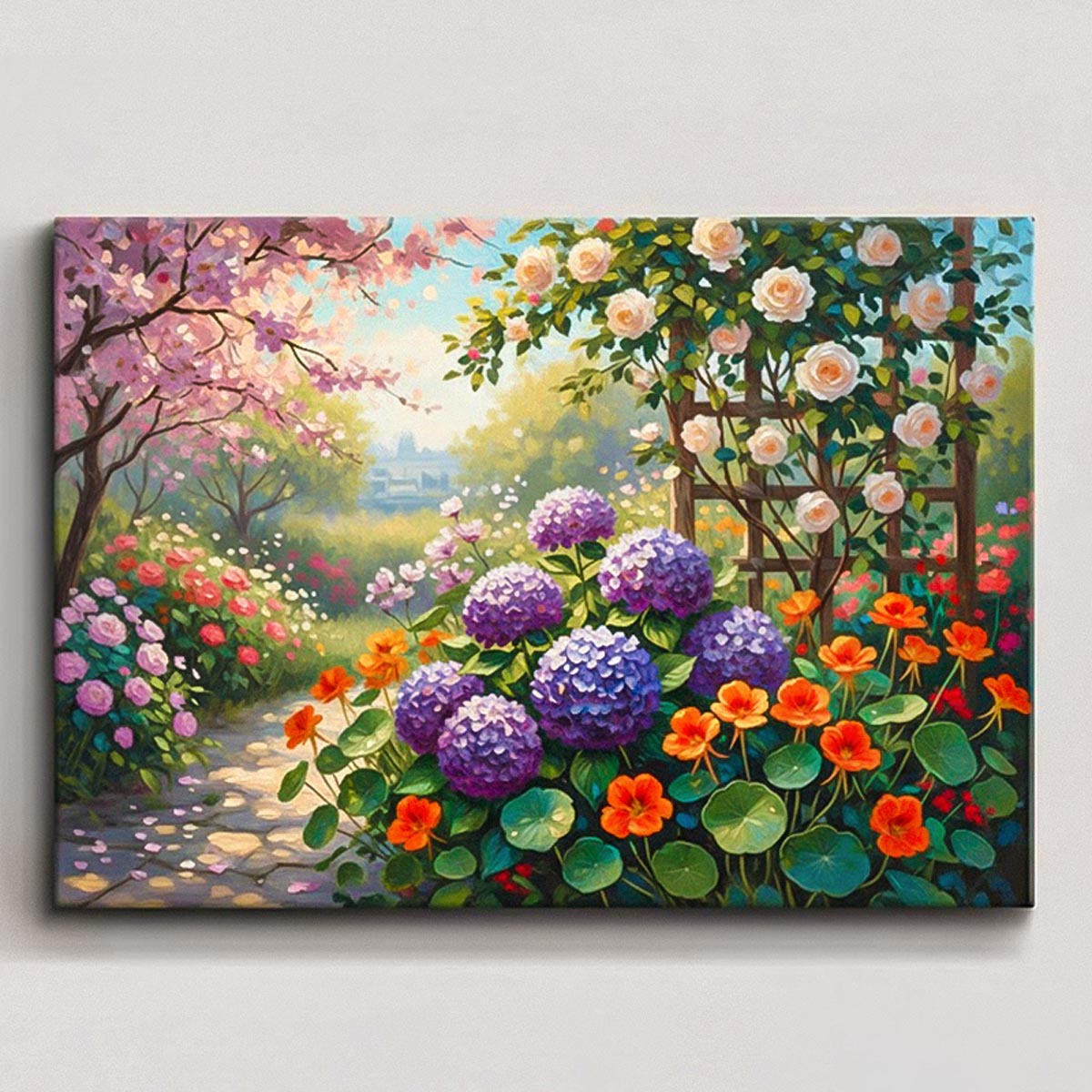 Blooming Garden Path Paint by Numbers Kit-zoom-1