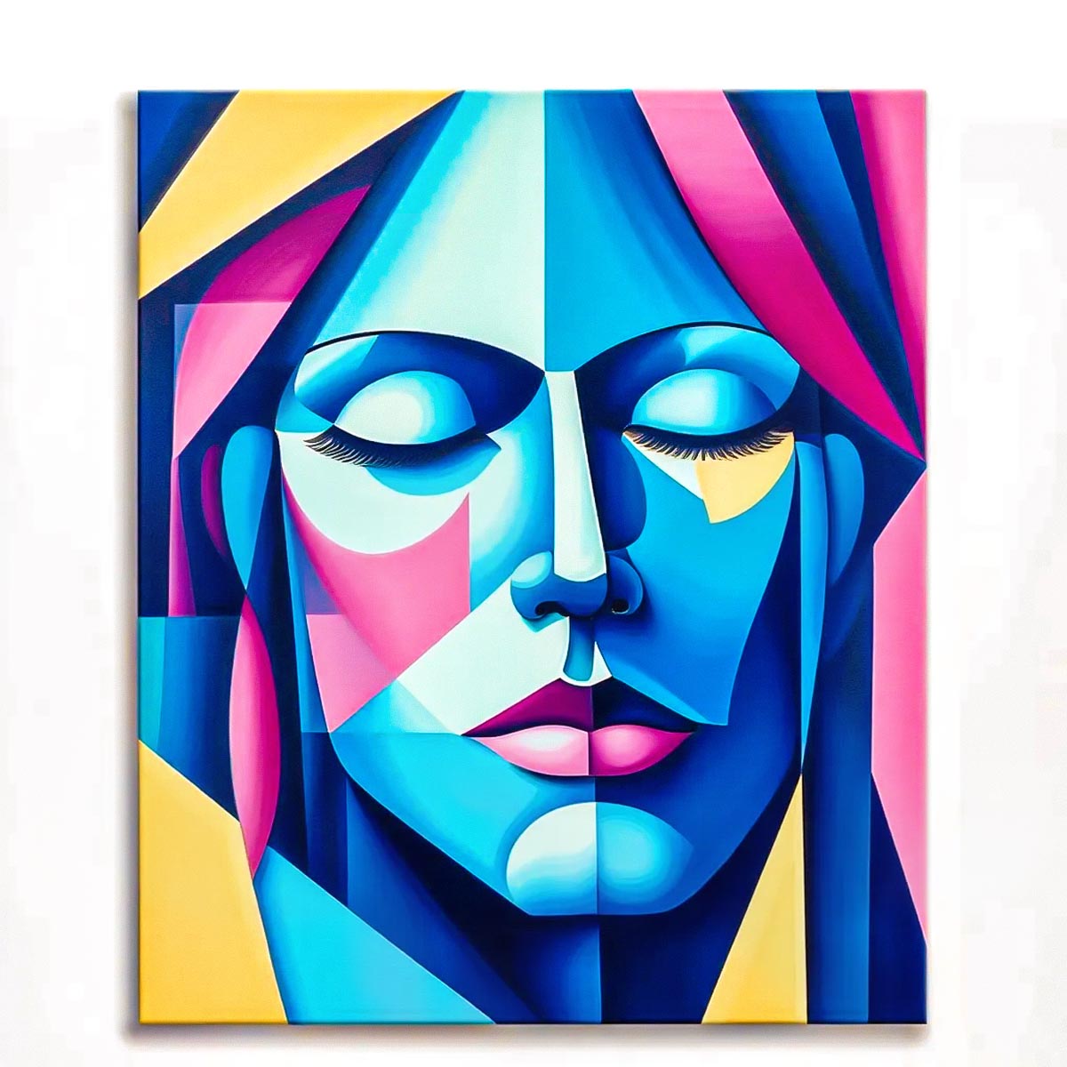Blue Abstract Woman Paint by Numbers Kit-zoom-1