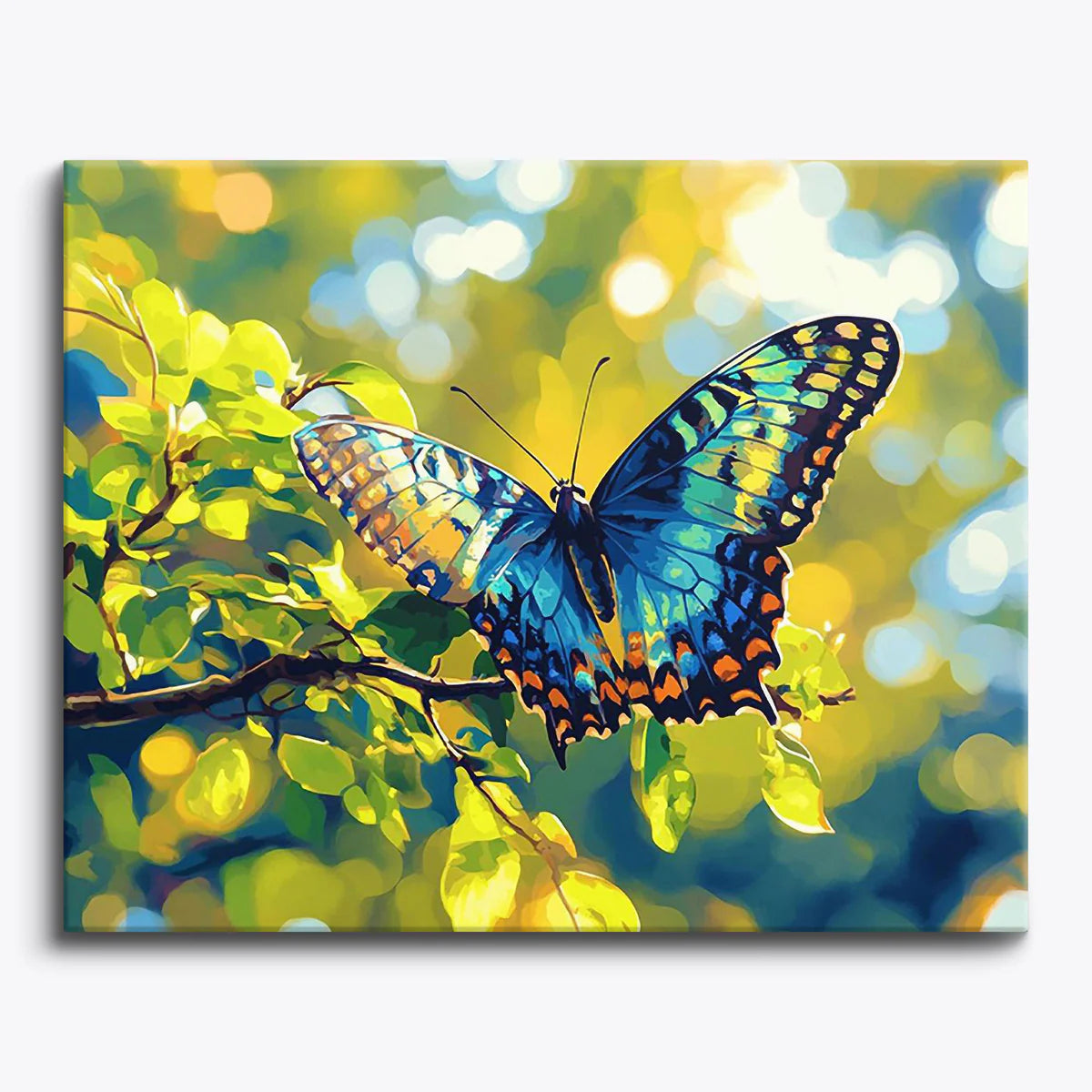 Blue Butterfly Paint by Numbers Kit-zoom-1
