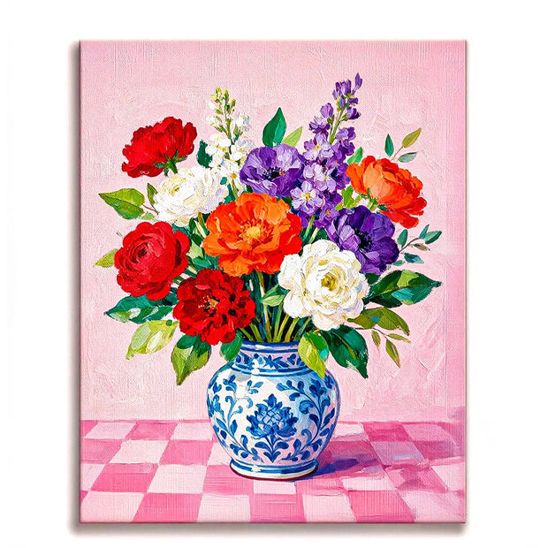 Elegant Floral Vase Paint by Numbers Kit