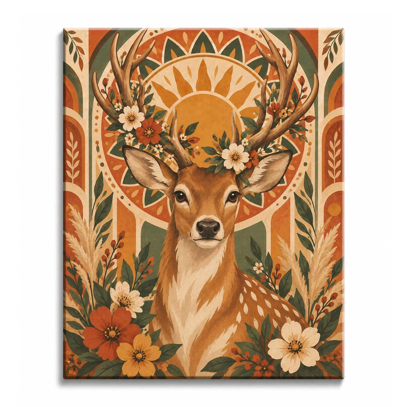 Boho Deer Paint by Numbers Kit-zoom-