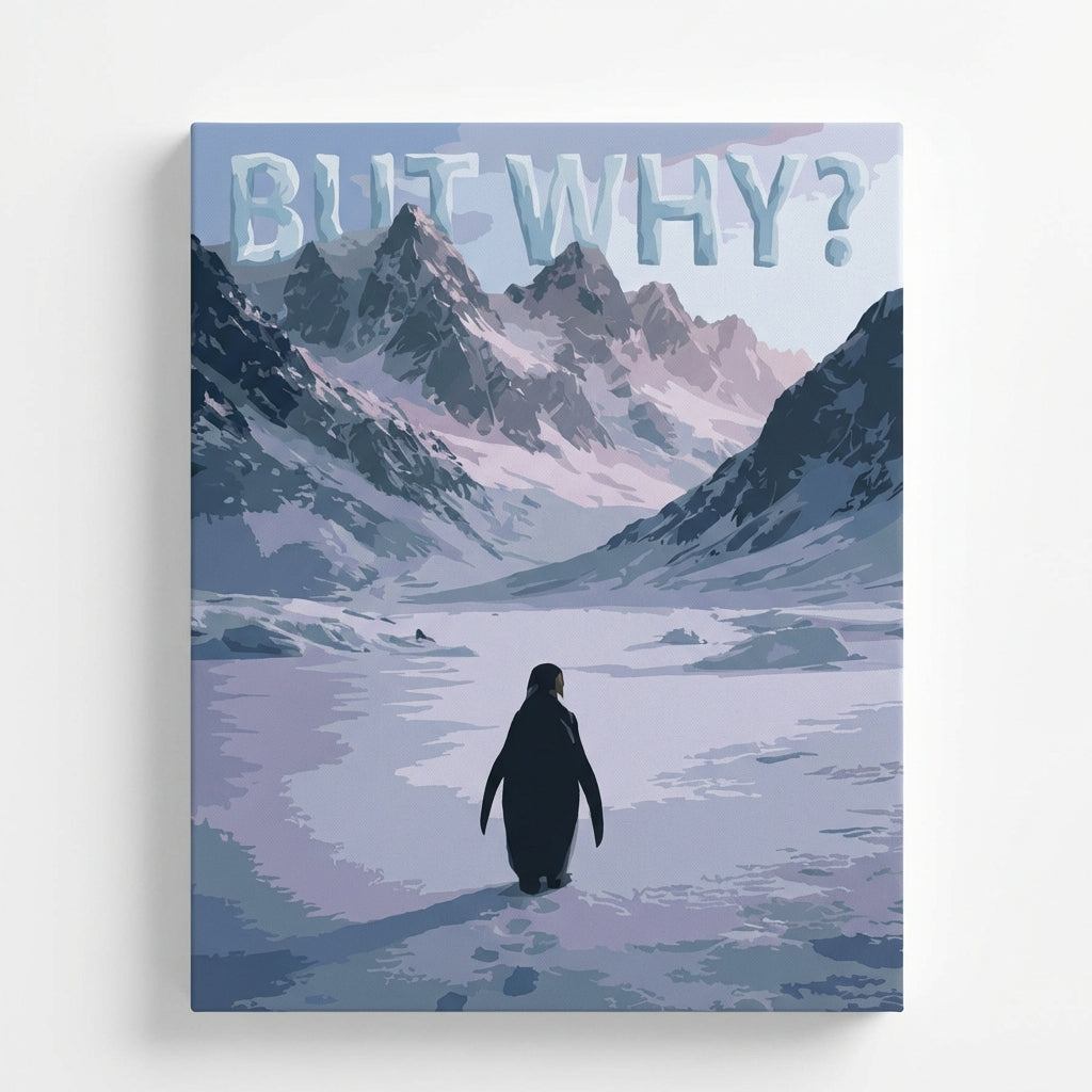 The Question on Ice – Penguin Paint by Numbers-zoom-1