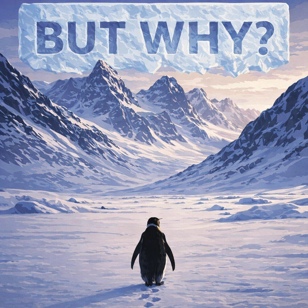 But Why? Solitary Penguin Paint by Numbers Kit-zoom-2