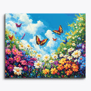 Butterflies in Bloom Paint by Numbers Kit