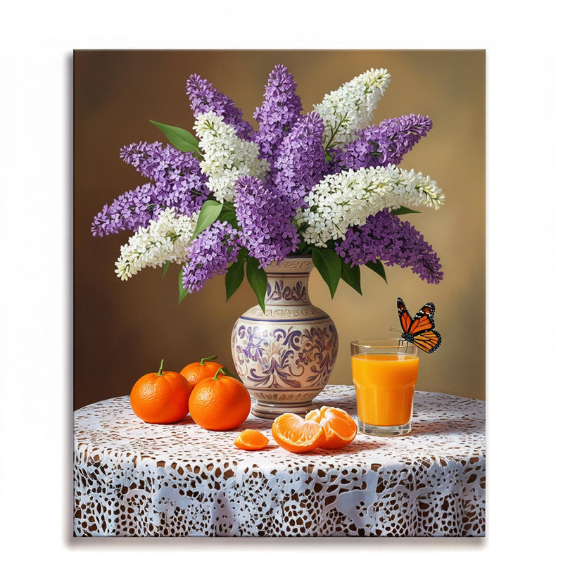 Lilacs & Oranges Still Life Paint by Numbers Kit-zoom-