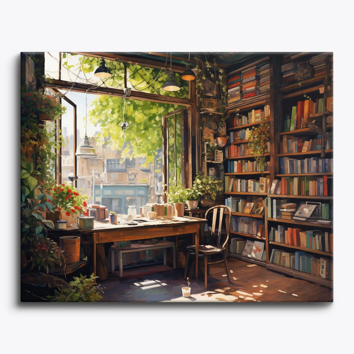 Charming Bookstore Paint by Numbers Kit