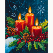 Christmas Candle Lights Paint by Numbers Kit