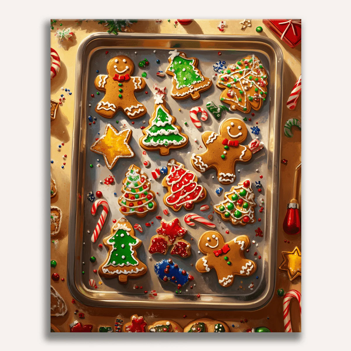 Christmas Cookies Paint by Numbers Kit-1