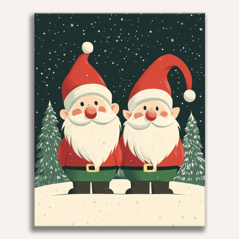 Christmas Gnomes Paint by Numbers Kit-zoom-