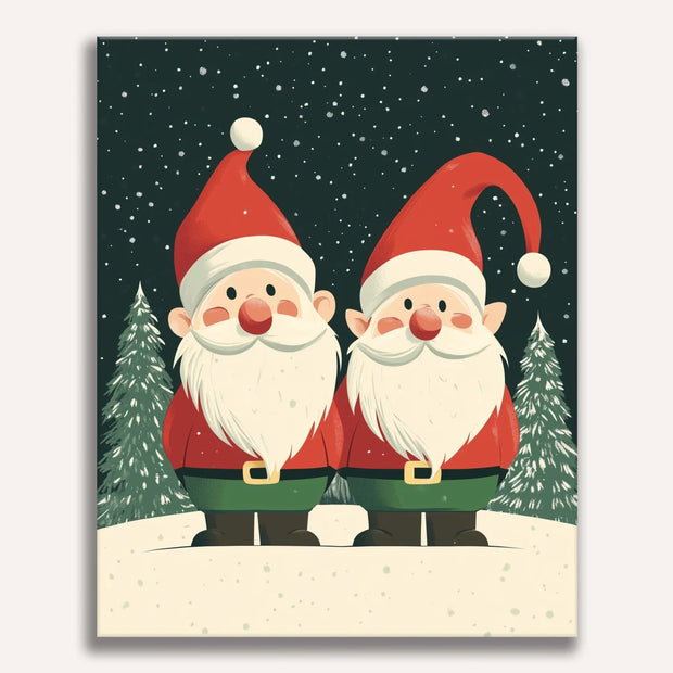 Christmas Gnomes Paint by Numbers Kit
