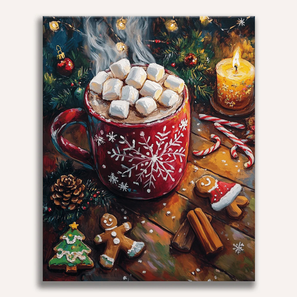Christmas Hot Cocoa Paint by Numbers Kit-zoom-1
