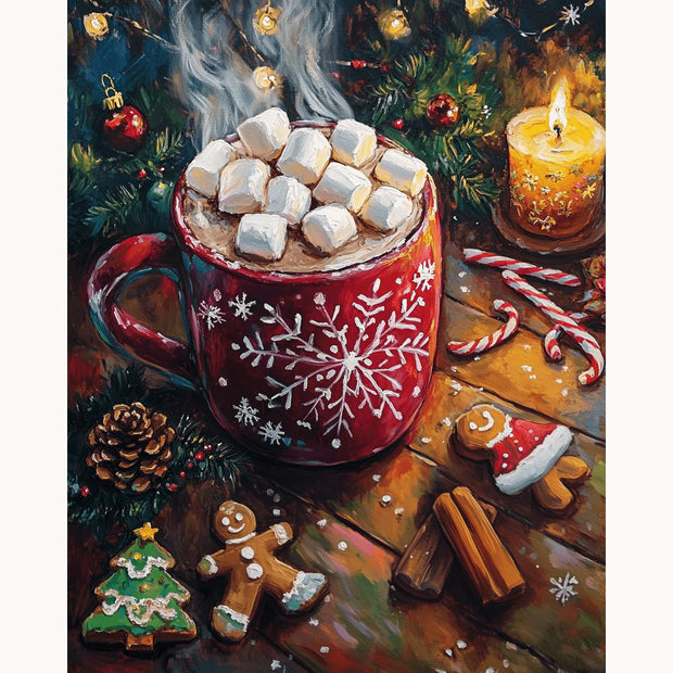 Christmas Hot Cocoa Paint by Numbers Kit