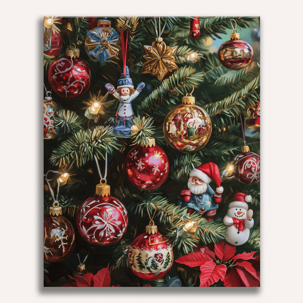 Christmas Ornaments Paint by Numbers Kit