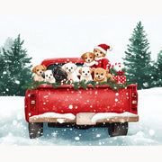 Christmas Puppies Truck Paint by Numbers Kit