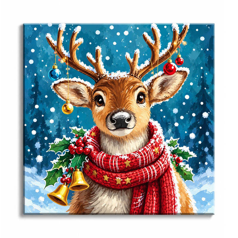 Christmas Reindeer Mini Paint by Numbers Kit-zoom-