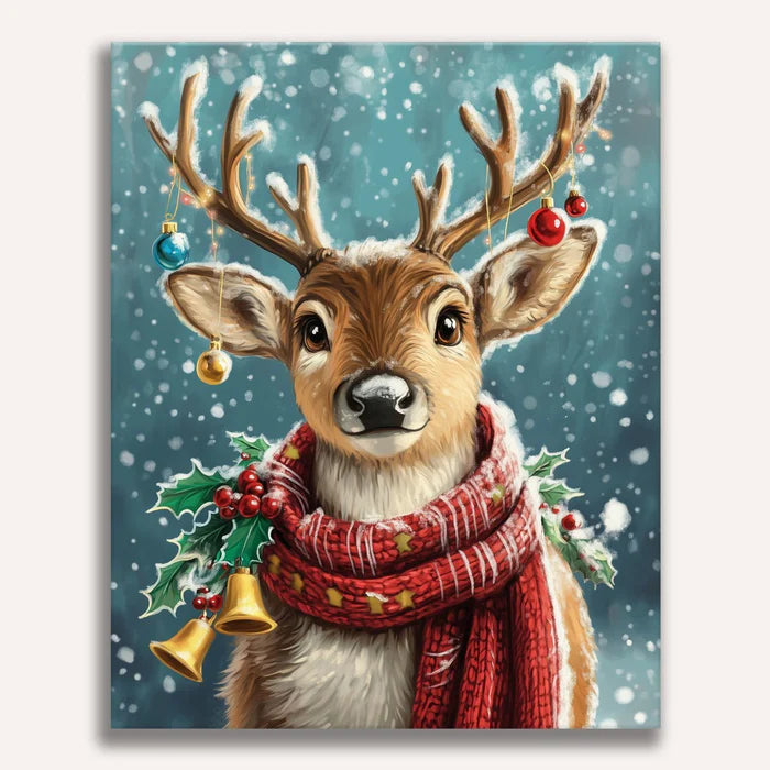 Christmas Reindeer Paint by Numbers Kit-1