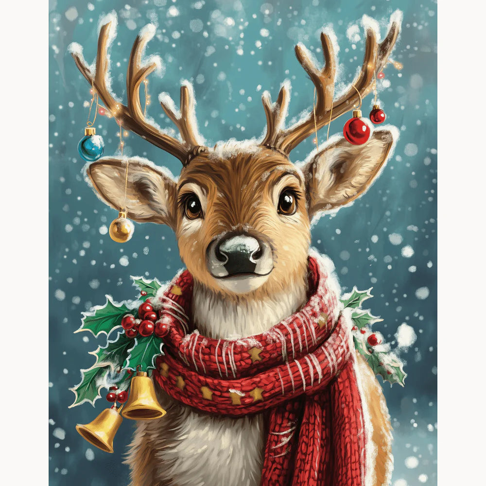 Christmas Reindeer Paint by Numbers Kit