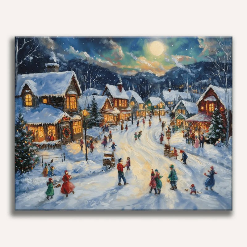 Christmas Village Paint by Numbers Kit-zoom-